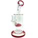 AFM Glass - The Groovy 10 Arm Dab Rig, 9" with Hammer Head Percolator, Front View on White Background