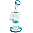 AFM Glass - The Groovy 10 Arm 9" Dab Rig with Hammer Head Percolator, Front View on White Background