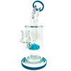 AFM Glass - The Groovy 10 Arm 9" Dab Rig with Hammer Head Percolator, Front View on White Background