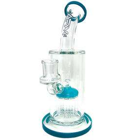 AFM Glass - The Groovy 10 Arm 9" Dab Rig with Hammer Head Percolator, Front View on White Background