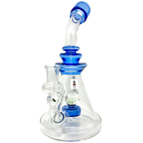 AFM Glass - The Opal Stone - 9" Multicolor Dab Rig with Slit-Diffuser Percolator, Front View