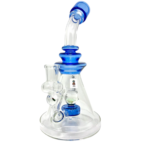 AFM Glass - The Opal Stone - 9" Multicolor Dab Rig with Slit-Diffuser Percolator, Front View