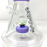 AFM Glass - The Opal Stone Dab Rig - 9" with Slit-Diffuser Percolator - Front View