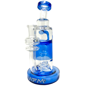 AFM Glass 8.5" Power Incycler Dab Rig with Slit-Diffuser Percolator and Blue Accents