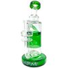 AFM Glass Power Incycler in Green, 8.5" with Slit-Diffuser Percolator, Front View