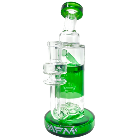 AFM Glass Power Incycler in Green, 8.5" with Slit-Diffuser Percolator, Front View