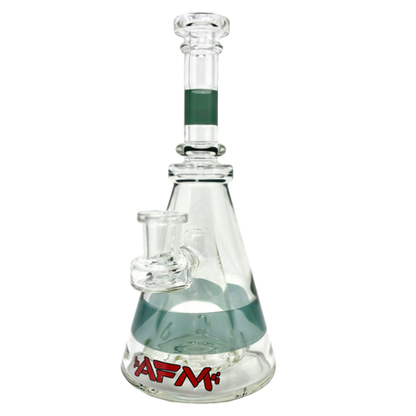 AFM Glass - The Pyramid Rig - 8" Clear Borosilicate with Percolator, Front View