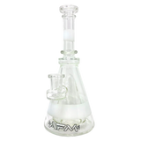 AFM Glass - The Pyramid Rig - 8" Clear Borosilicate Glass Dab Rig with Percolator, Front View