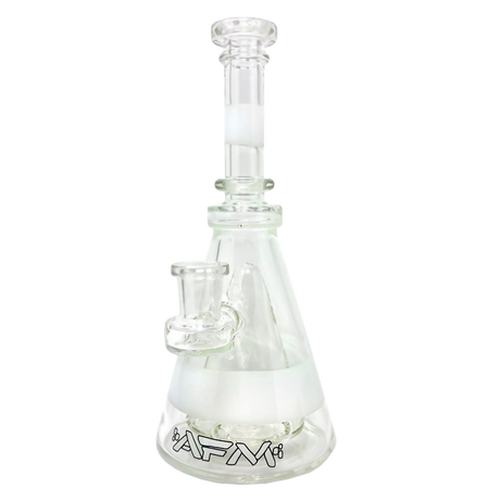 AFM Glass - The Pyramid Rig - 8" Clear Borosilicate Glass Dab Rig with Percolator, Front View