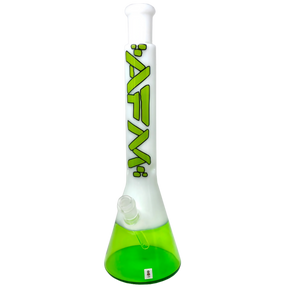 AFM Glass - The Quasar Beaker 18" - Lime | White | Dank Geek
