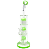 AFM Glass - The Third Arm 11.5" Dab Rig with 14mm Joint and Triple Perc Design - Front View