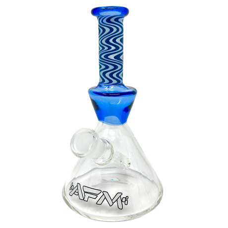 AFM Glass Trippy Mini Rig 6" Beaker with 45 Degree Joint - Front View