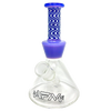 AFM Glass - The Trippy Mini Rig - 6" Beaker Bong with Blue Accents - Front View