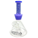 AFM Glass - The Trippy Mini Rig - 6" Beaker Bong with Blue Accents - Front View