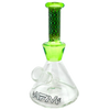 AFM Glass Trippy Mini Beaker Rig, 6" with 45 Degree Joint, Borosilicate - Front View