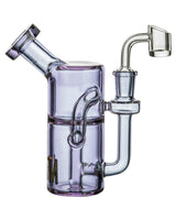 AFM Mini Can Recycler Dab Rig in Purple with Thick Glass and 90 Degree Joint - Front View