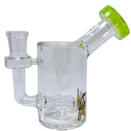 AFM Mini Can Rig 5.5" with Slit-Diffuser Percolator and Green Accents - Side View