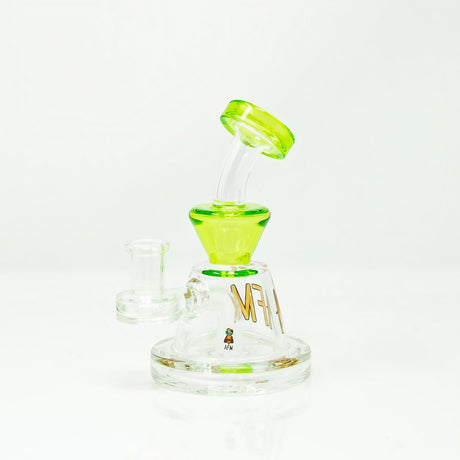 AFM Mini Rig in Lime - 5.5" Compact Borosilicate Glass Dab Rig with 90 Degree Joint
