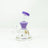 AFM Mini Rig in Purple - 5.5" Compact Borosilicate Glass Dab Rig with Percolator, Front View