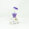 AFM Mini Rig in Purple - 5.5" Compact Borosilicate Glass Dab Rig with Percolator, Front View