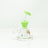 AFM Mini Rig 5.5" in Slyme green with clear borosilicate glass, 90-degree joint, front view on white background