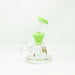 AFM Mini Rig 5.5" in Slyme green with clear borosilicate glass, 90-degree joint, front view on white background