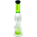AFM Pyramid UFO Beaker Bong in Slyme Green, 13" Tall with Showerhead Percolator, Front View
