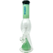 AFM Pyramid UFO Beaker Bong in Mint Green, 13" Tall with Showerhead Percolator, Front View