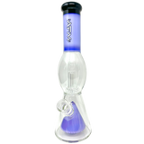 AFM - Pyramid UFO Beaker Bong in Purple - 13" with Showerhead Percolator - Front View