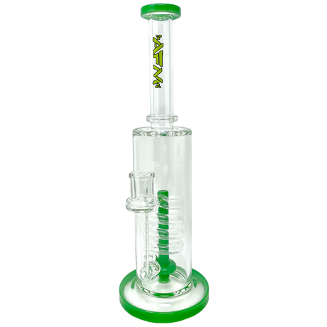 AFM 13" Spiral Waterfall Rig with UFO Percolator, Ideal for Dry Herbs and Concentrates, Front View