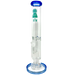 AFM 14" Straight Tube Bong with Double Matrix Perc in Blue - Front View