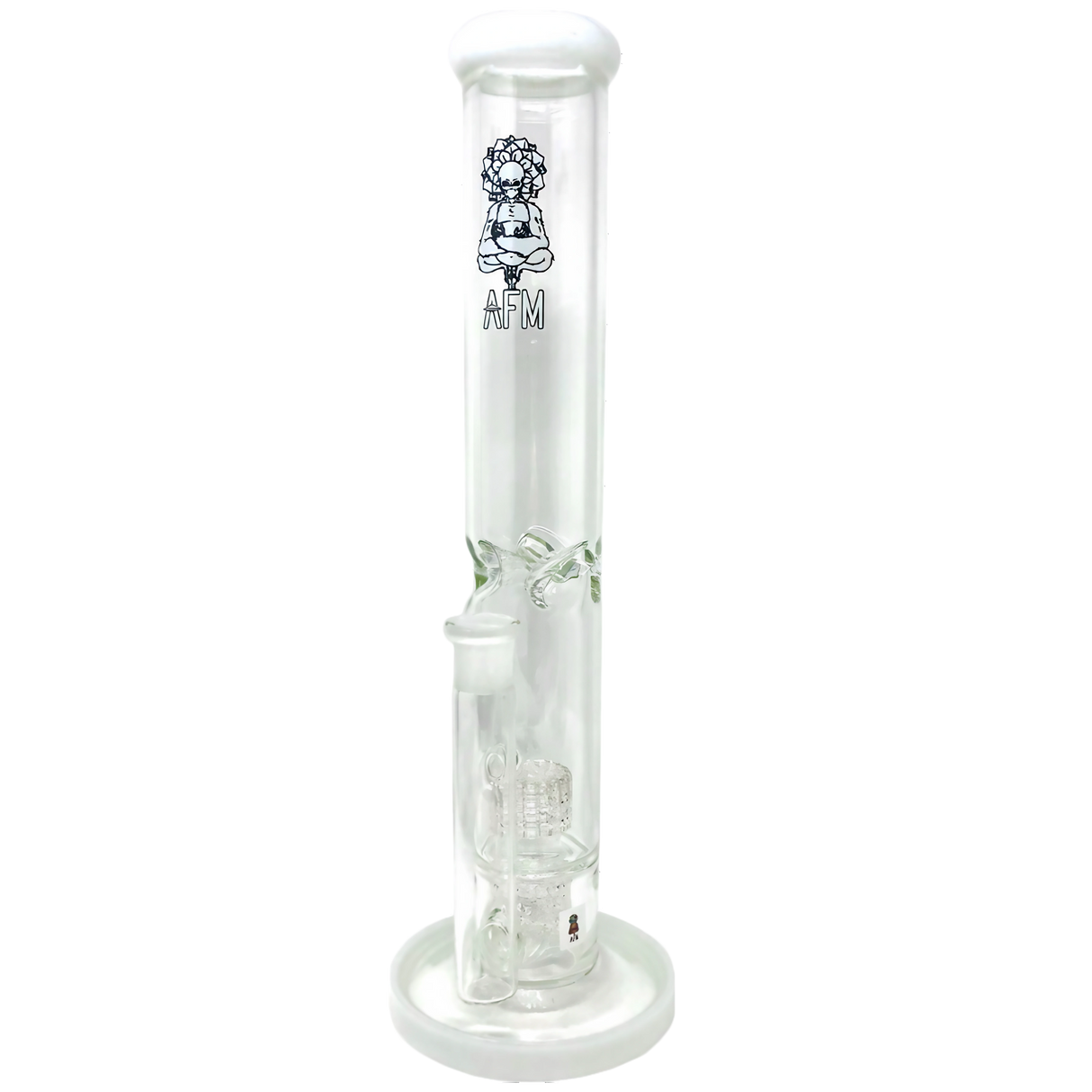 white AFM - Straight Tube w/ Double Matrix Perc 18''