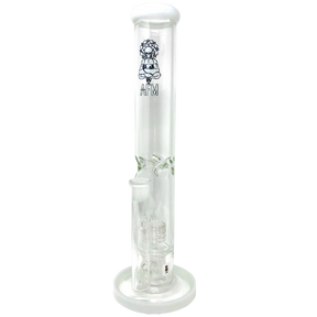 white AFM - Straight Tube w/ Double Matrix Perc 18''