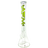 AFM The Beaker 5mm - 18" Light Green Bong, Borosilicate Glass, Front View on White Background
