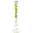AFM The Beaker 5mm - 18" Light Green Bong, Borosilicate Glass, Front View on White Background