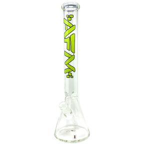 AFM The Beaker 5mm - 18" Light Green Bong, Borosilicate Glass, Front View on White Background