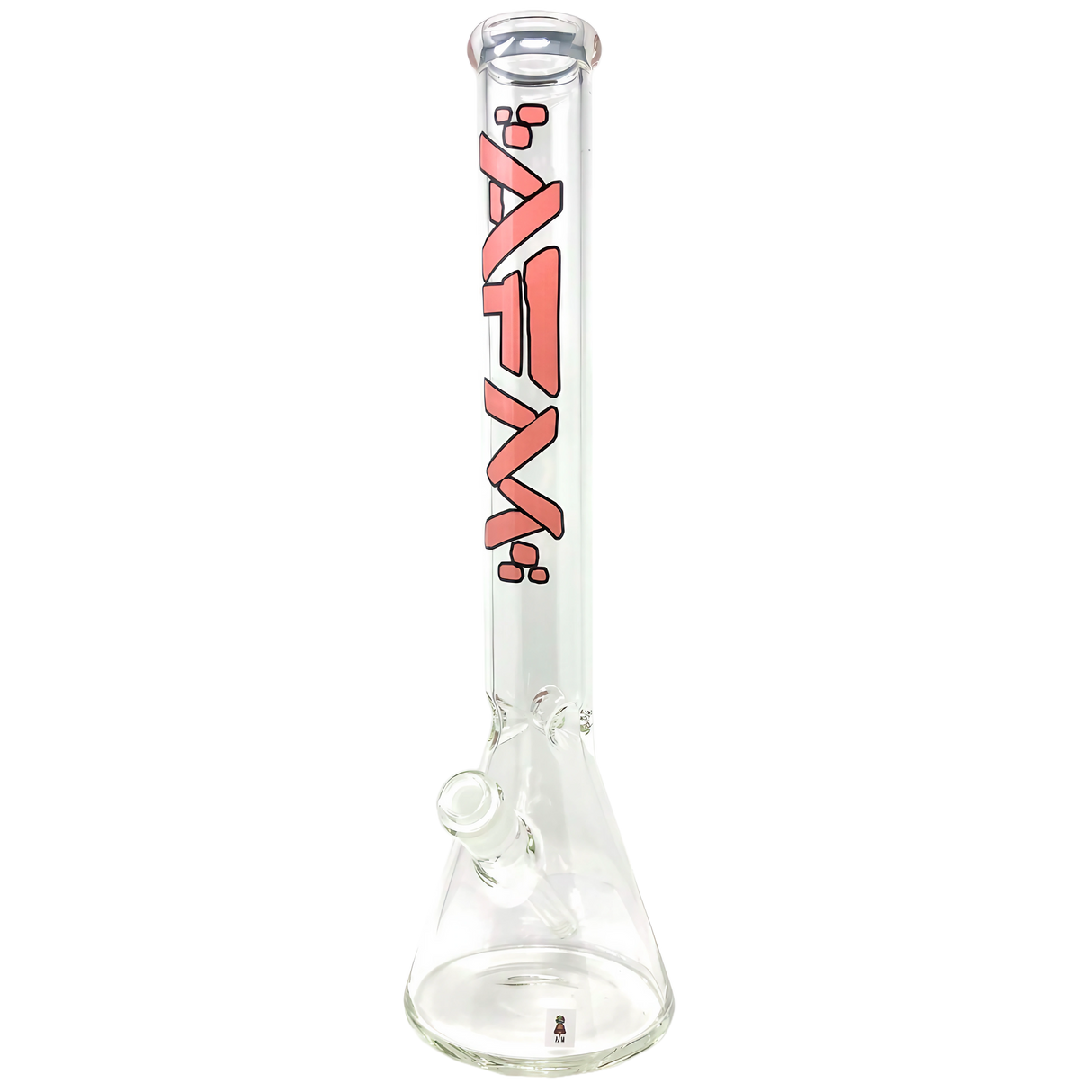 AFM The Beaker 5mm Pink - 18" Borosilicate Glass Bong with Deep Bowl - Front View
