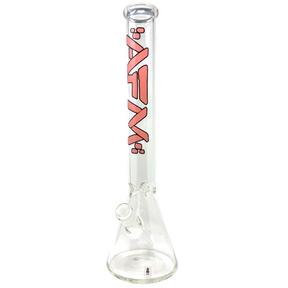 AFM The Beaker 5mm Pink - 18" Borosilicate Glass Bong with Deep Bowl - Front View