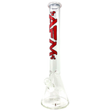 AFM The Beaker 5mm 18" Bong in Red - Front View with Clear Borosilicate Glass