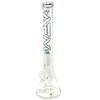 AFM The Beaker 5mm 18" Bong in White - Front View with Borosilicate Glass and Deep Bowl