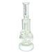 AFM The Bubble Bottom 10" Bong in White, Borosilicate Glass with Showerhead Percolator - Front View