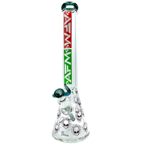 AFM The Count Beaker Bong Set 18" with Heavy Wall Borosilicate Glass and Glass on Glass Joint