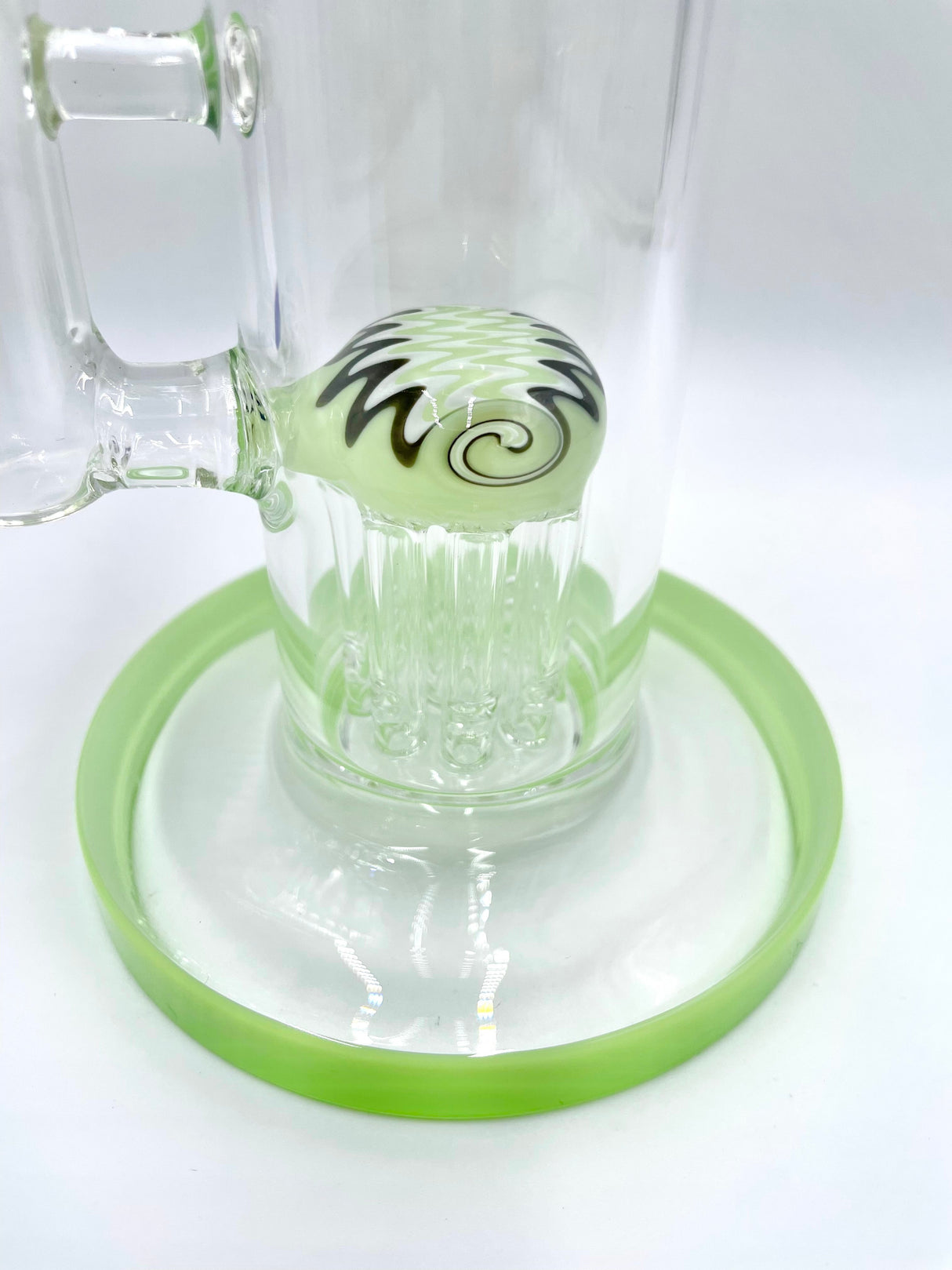AFM The Double Hitter Reversal Bong, 19" Borosilicate Glass, Close-up Side View
