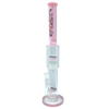 AFM The Double Hitter Reversal 19" Bong in Pink - Front View with Intricate Glasswork