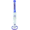 AFM The Double Hitter Reversal 19" Bong in Purple, Front View, Borosilicate Glass for Dry Herbs