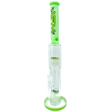 AFM The Double Hitter Reversal 19" Bong in Slime Green - Front View on Seamless White Background