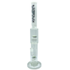 AFM The Double Hitter Reversal 19" Bong in White - Front View on Seamless White Background