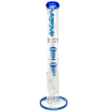 AFM The Double Ripper 18" Straight Bong with Honeycomb Percolators, Front View on White Background