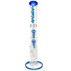 AFM The Double Ripper 18" Straight Bong with Honeycomb Percolators, Front View on White Background