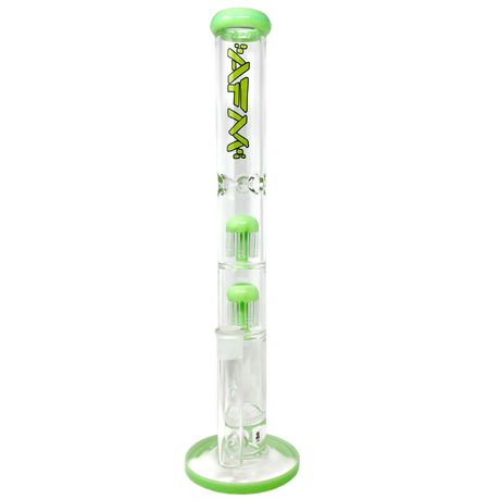 AFM The Double Ripper 18" Bong with Honeycomb Percolator and Straight Design on White Background